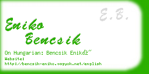 eniko bencsik business card